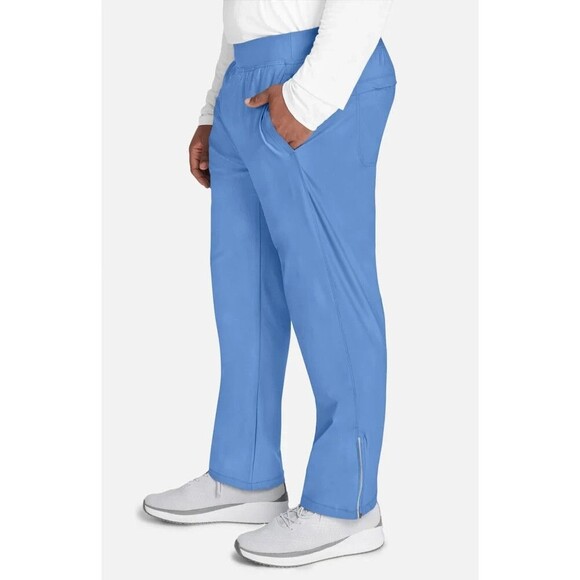 Cherokee Workwear Scrubs Men's 2XLT Tall Tapered Leg Pull Pant Ciel Blue CK185 - Picture 2 of 5